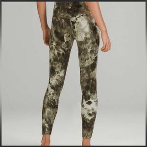 lululemon Align HR Pant 25" with pockets Diamond Dye Sz 10 sage/forest Green